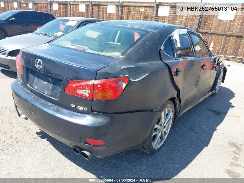 JTHBK262765013104 2006 Lexus Is 250