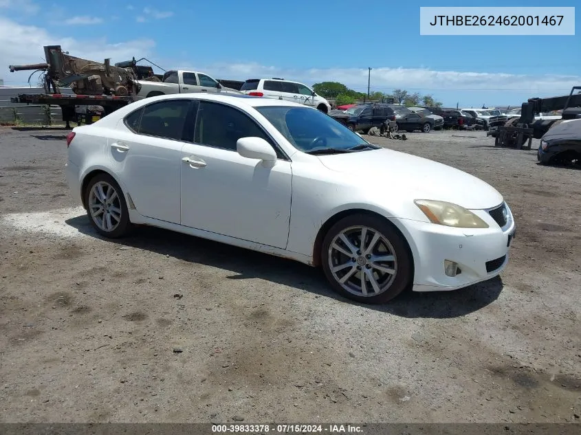 JTHBE262462001467 2006 Lexus Is 350