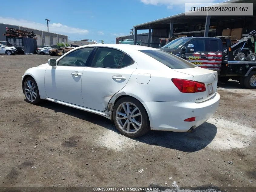 JTHBE262462001467 2006 Lexus Is 350