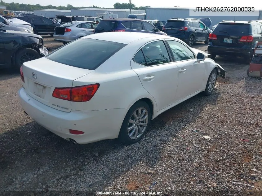 JTHCK262762000035 2006 Lexus Is 250