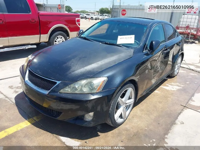 2006 Lexus Is 350 VIN: JTHBE262165010996 Lot: 40142241