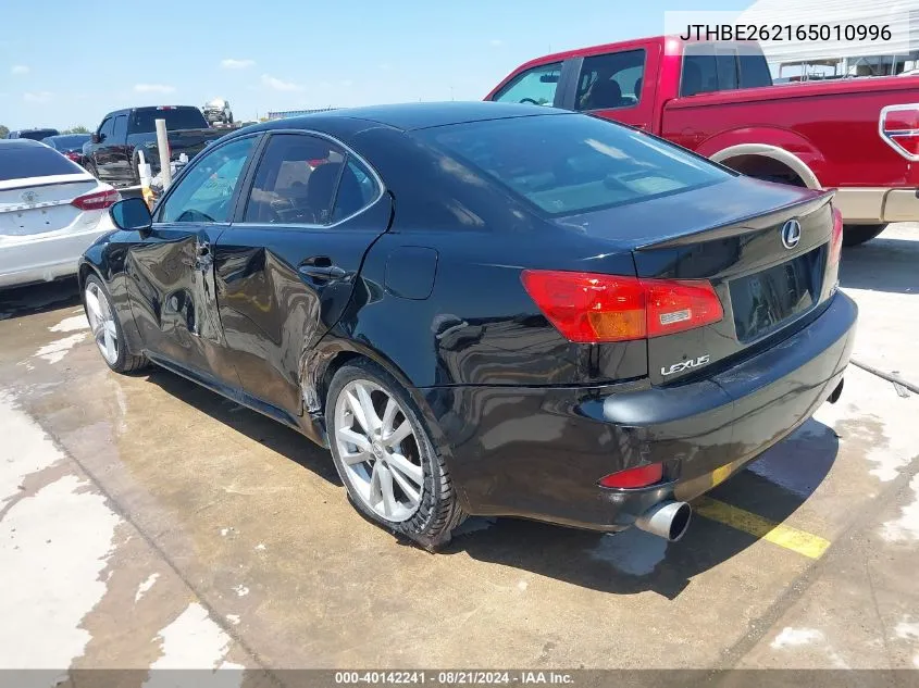 2006 Lexus Is 350 VIN: JTHBE262165010996 Lot: 40142241