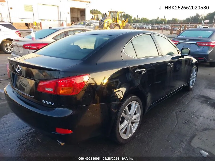 JTHBK262662020580 2006 Lexus Is 250