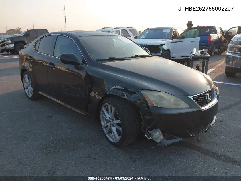 JTHBE262765002207 2006 Lexus Is 350