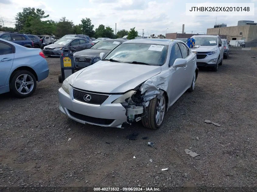 2006 Lexus Is 250 VIN: JTHBK262X62010148 Lot: 40273532