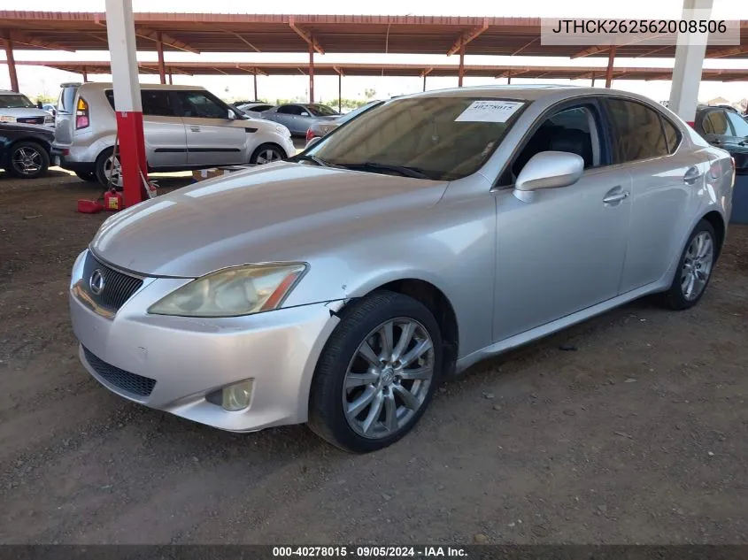 2006 Lexus Is 250 VIN: JTHCK262562008506 Lot: 40278015