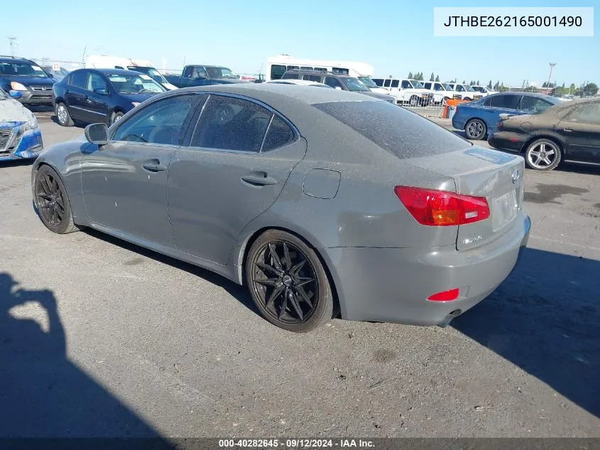 2006 Lexus Is 350 VIN: JTHBE262165001490 Lot: 40282645