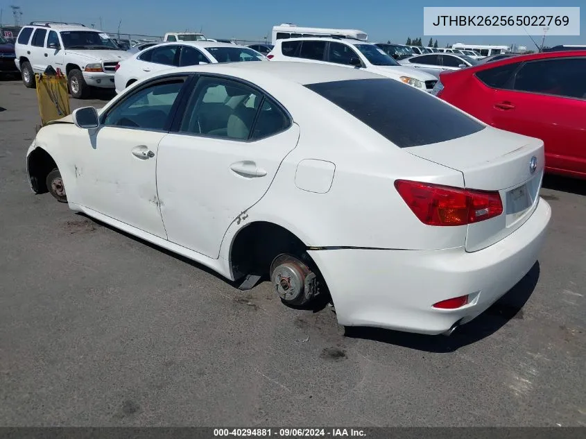 JTHBK262565022769 2006 Lexus Is 250