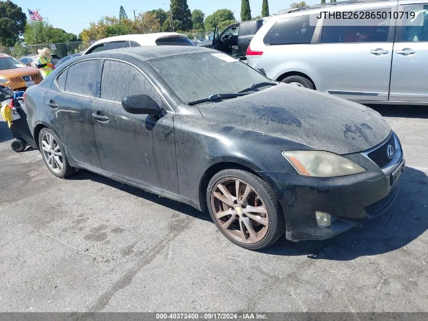 2006 Lexus Is 350 VIN: JTHBE262865010719 Lot: 40373400