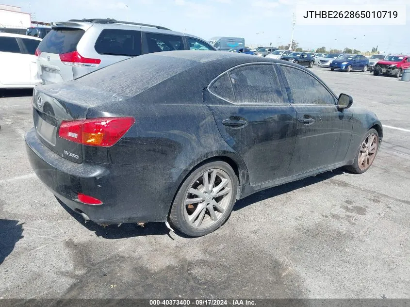 2006 Lexus Is 350 VIN: JTHBE262865010719 Lot: 40373400