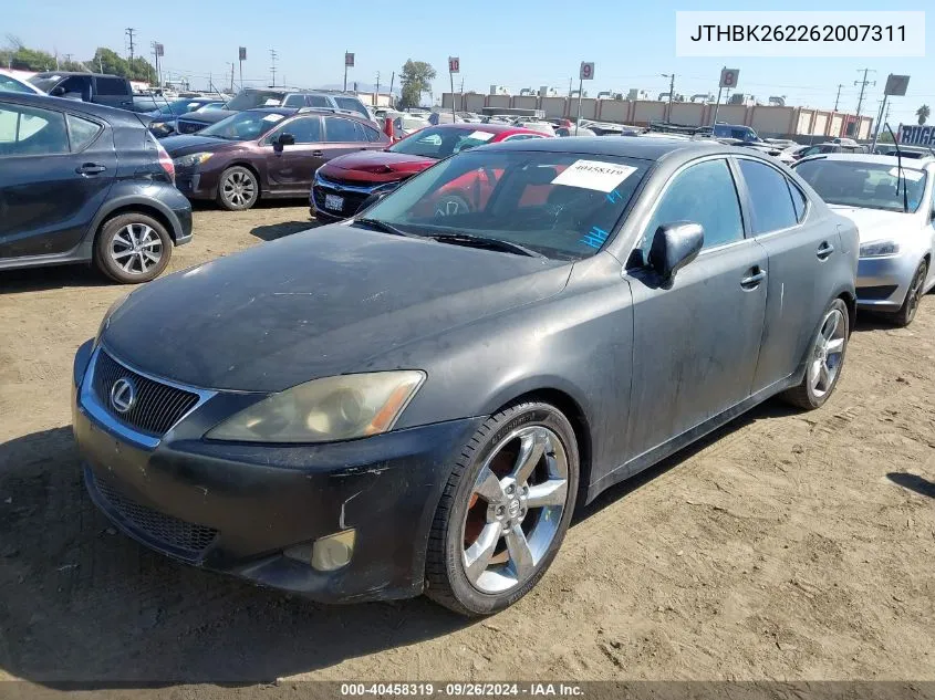 JTHBK262262007311 2006 Lexus Is 250