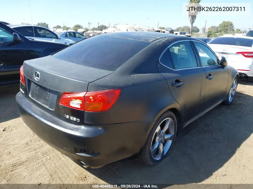 JTHBK262262007311 2006 Lexus Is 250