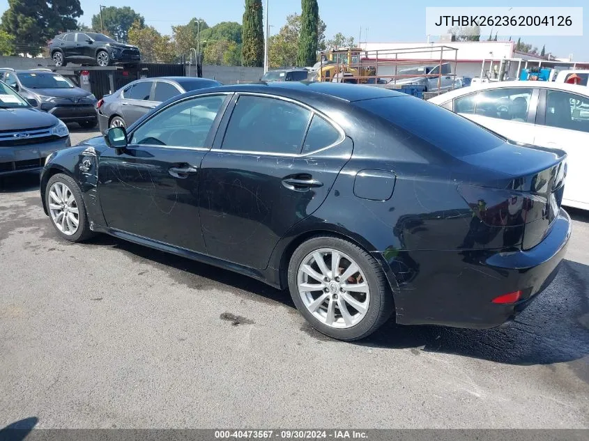 JTHBK262362004126 2006 Lexus Is 250