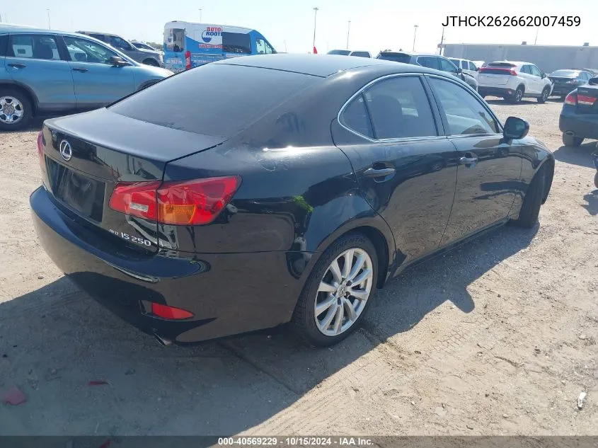 2006 Lexus Is 250 VIN: JTHCK262662007459 Lot: 40569229