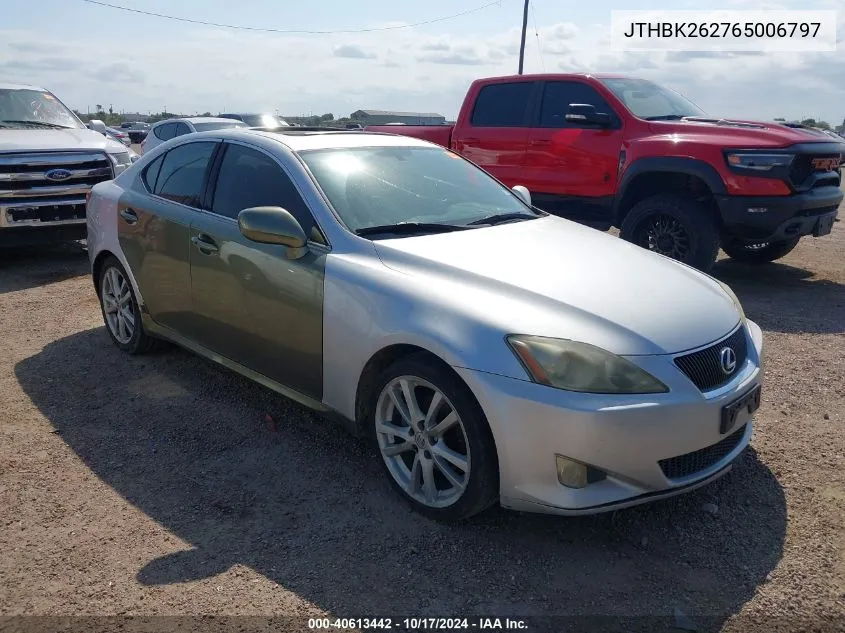 2006 Lexus Is 250 VIN: JTHBK262765006797 Lot: 40613442