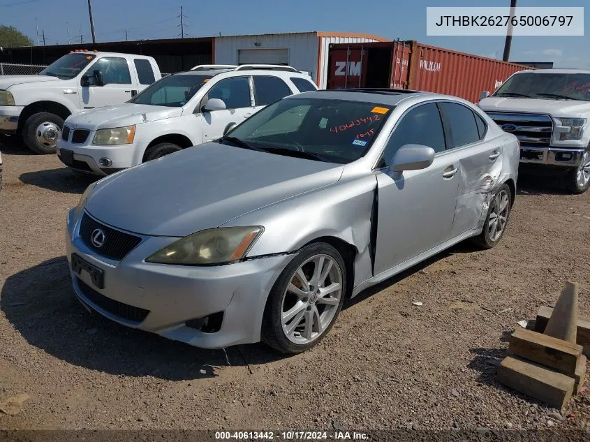 2006 Lexus Is 250 VIN: JTHBK262765006797 Lot: 40613442