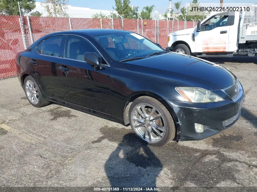 JTHBK262265002110 2006 Lexus Is 250