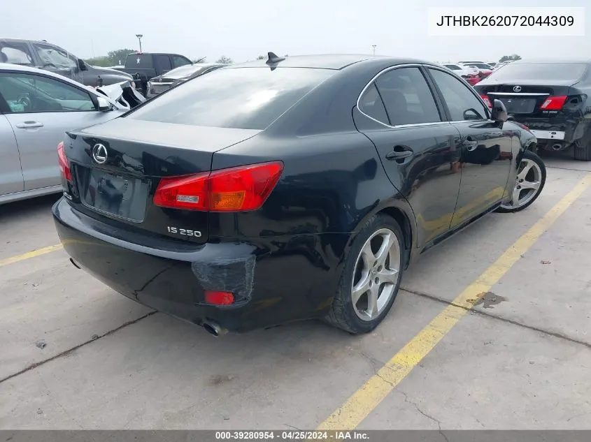 JTHBK262072044309 2007 Lexus Is 250