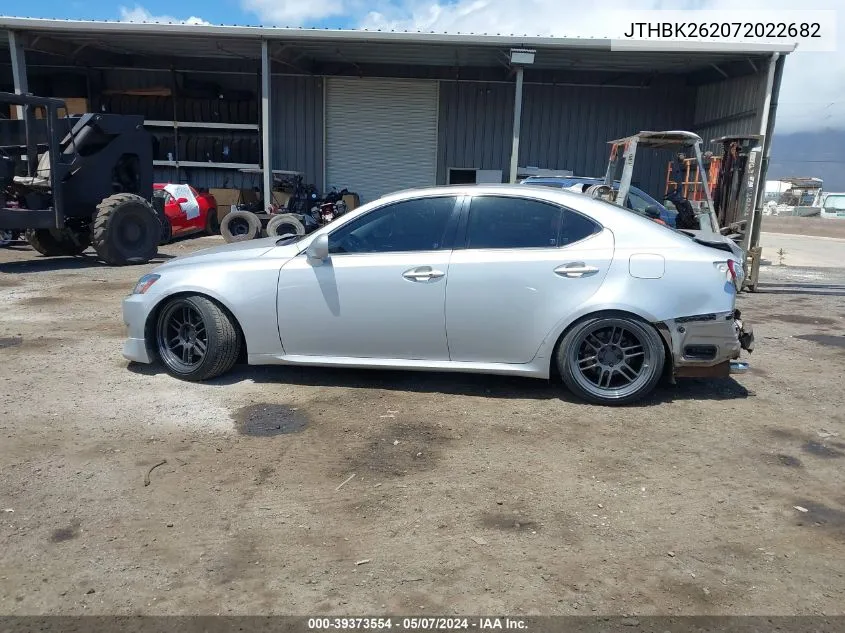 JTHBK262072022682 2007 Lexus Is 250