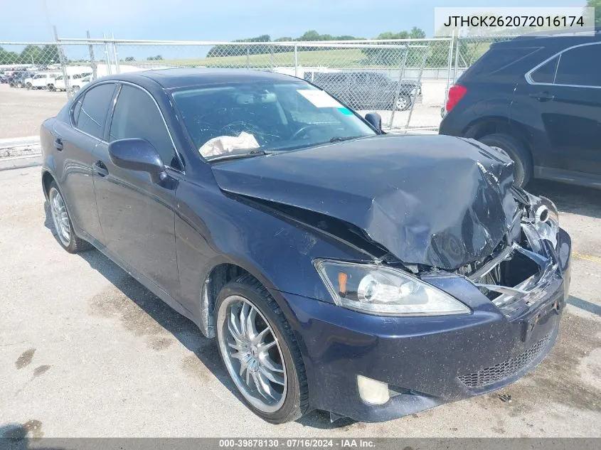 2007 Lexus Is 250 VIN: JTHCK262072016174 Lot: 39878130