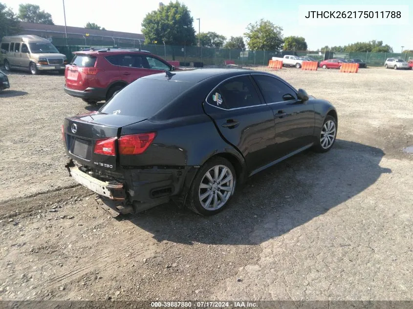 2007 Lexus Is 250 VIN: JTHCK262175011788 Lot: 39887880