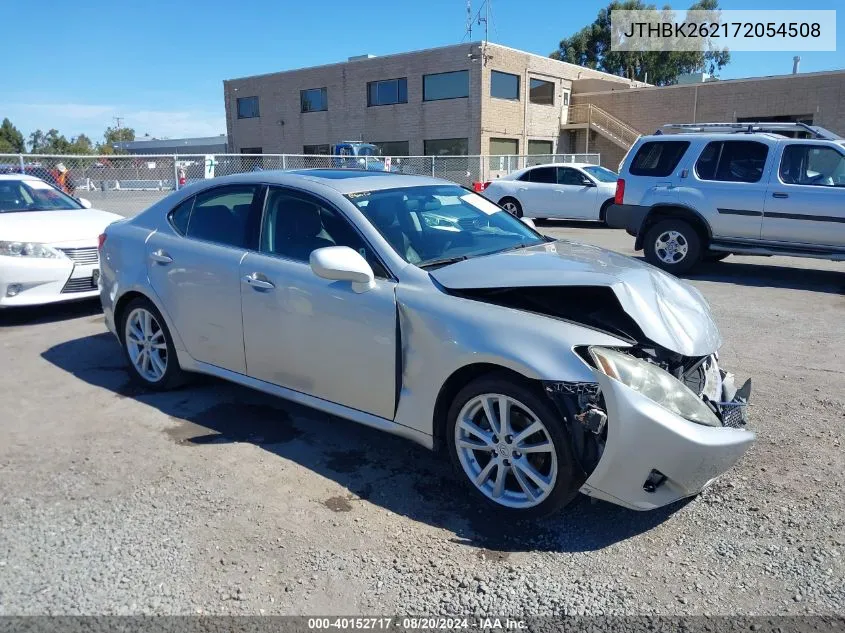 2007 Lexus Is 250 250 VIN: JTHBK262172054508 Lot: 40152717