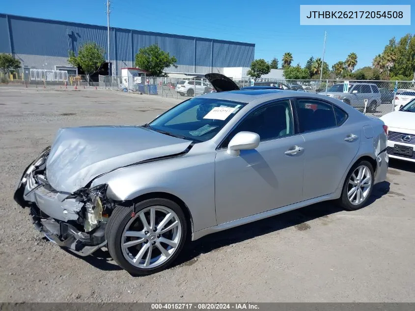 2007 Lexus Is 250 250 VIN: JTHBK262172054508 Lot: 40152717