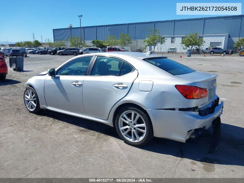 2007 Lexus Is 250 250 VIN: JTHBK262172054508 Lot: 40152717