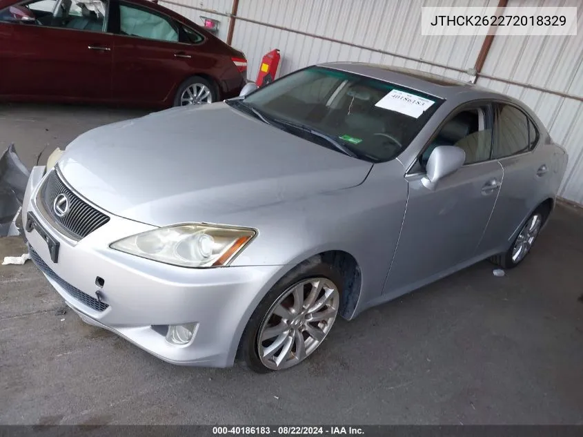 2007 Lexus Is 250 VIN: JTHCK262272018329 Lot: 40186183