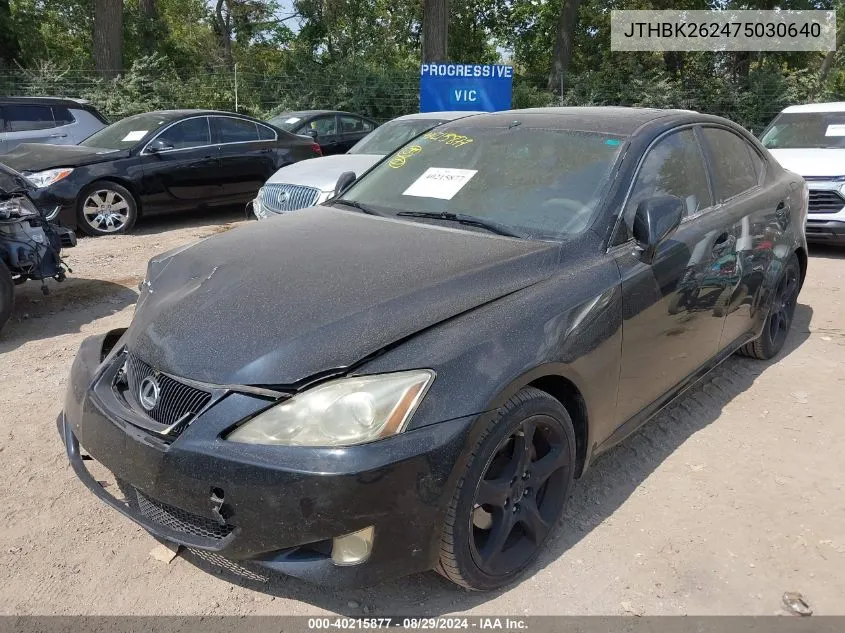 2007 Lexus Is 250 VIN: JTHBK262475030640 Lot: 40215877