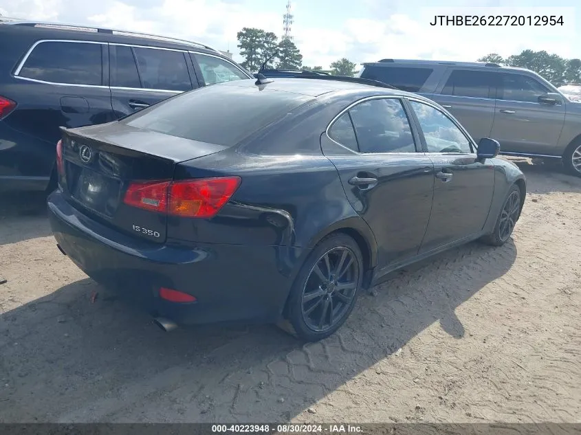 JTHBE262272012954 2007 Lexus Is 350