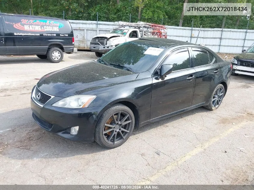 2007 Lexus Is 250 VIN: JTHCK262X72018434 Lot: 40241725