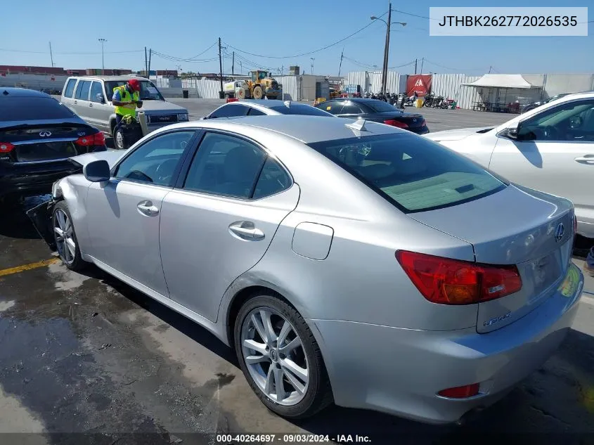 2007 Lexus Is 250 VIN: JTHBK262772026535 Lot: 40264697