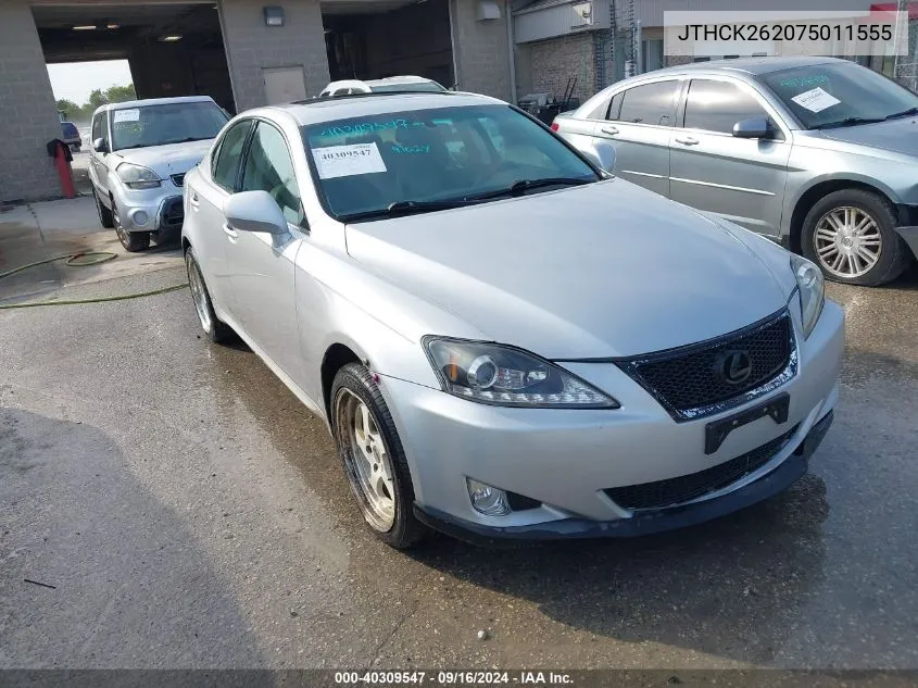 2007 Lexus Is 250 VIN: JTHCK262075011555 Lot: 40309547