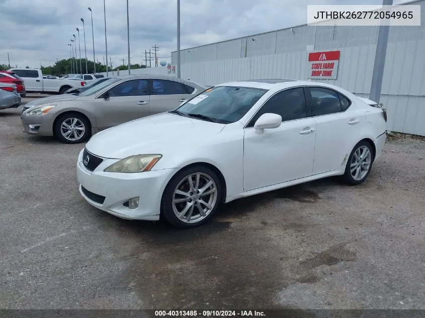 2007 Lexus Is 250 VIN: JTHBK262772054965 Lot: 40313485