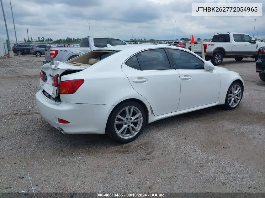 JTHBK262772054965 2007 Lexus Is 250