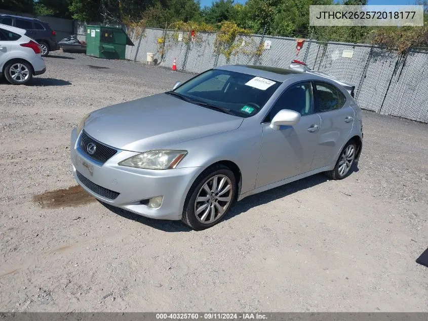 2007 Lexus Is 250 VIN: JTHCK262572018177 Lot: 40325760