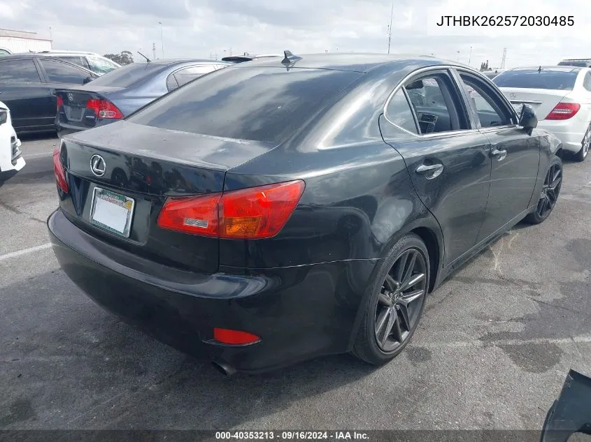 2007 Lexus Is 250 VIN: JTHBK262572030485 Lot: 40353213