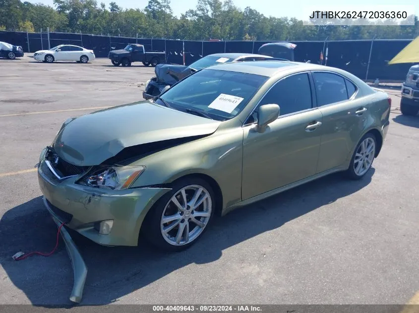 JTHBK262472036360 2007 Lexus Is 250