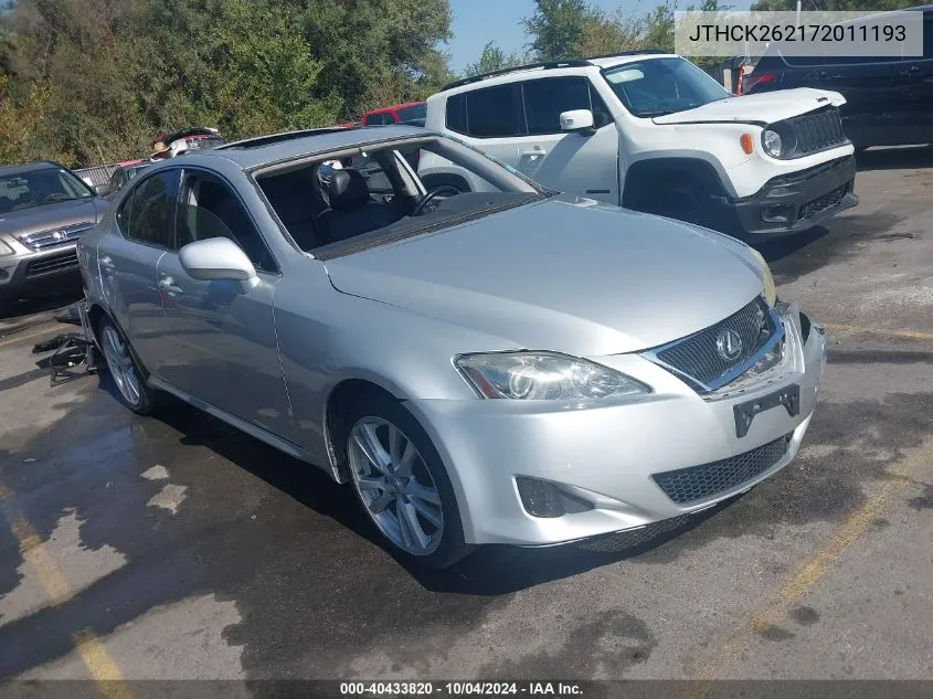 2007 Lexus Is 250 VIN: JTHCK262172011193 Lot: 40433820