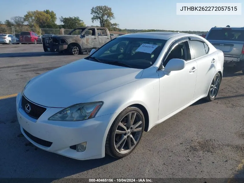 2007 Lexus Is 250 VIN: JTHBK262272057515 Lot: 40465156