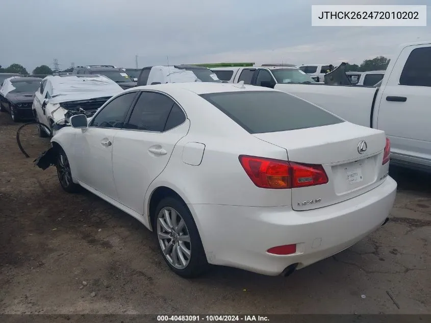 2007 Lexus Is 250 VIN: JTHCK262472010202 Lot: 40483091