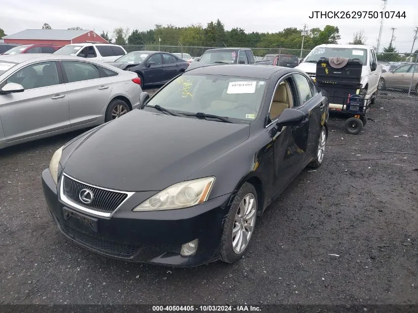 2007 Lexus Is 250 VIN: JTHCK262975010744 Lot: 40504405