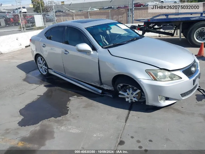 2007 Lexus Is 250 VIN: JTHBK262075032000 Lot: 40530350