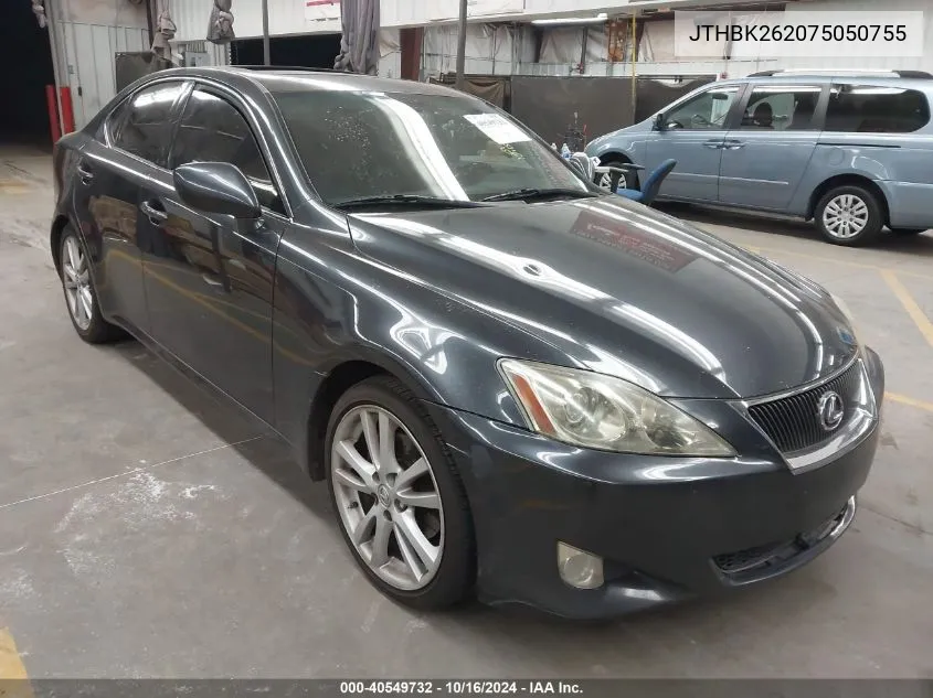 2007 Lexus Is 250 VIN: JTHBK262075050755 Lot: 40549732