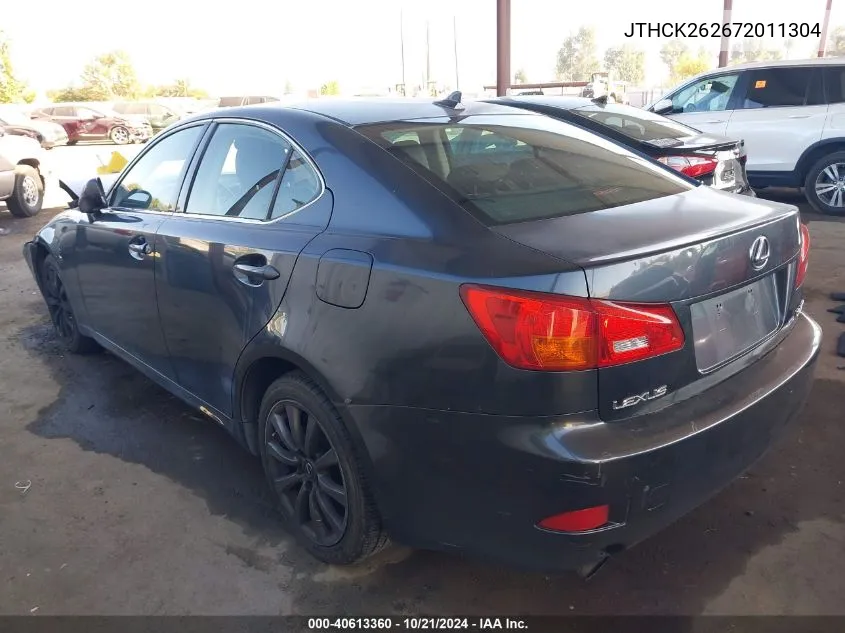 2007 Lexus Is 250 VIN: JTHCK262672011304 Lot: 40613360