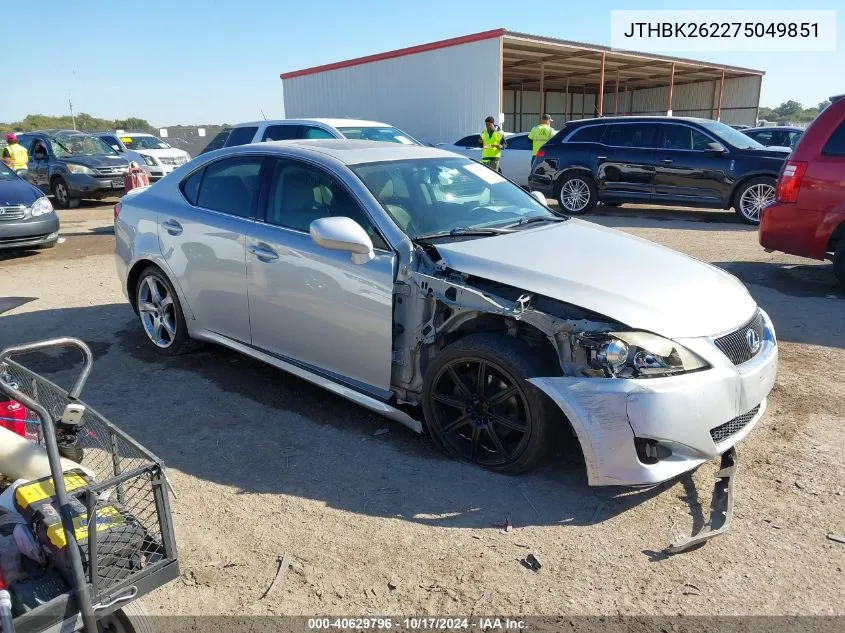 2007 Lexus Is 250 VIN: JTHBK262275049851 Lot: 40629796