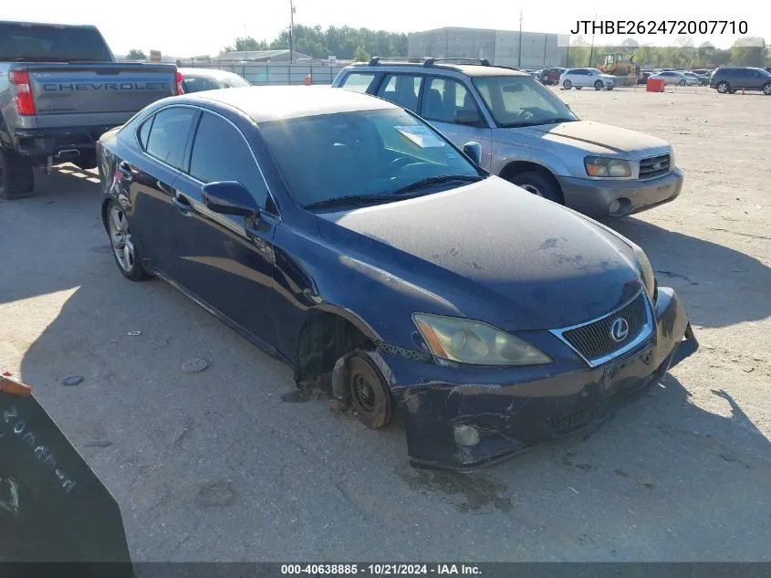 2007 Lexus Is 350 VIN: JTHBE262472007710 Lot: 40638885