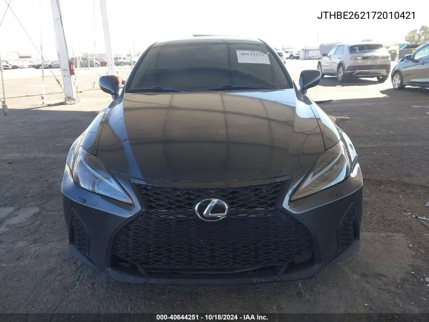 2007 Lexus Is 350 VIN: JTHBE262172010421 Lot: 40644251