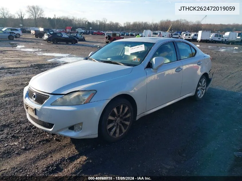 2007 Lexus Is 250 VIN: JTHCK262472019059 Lot: 40760718